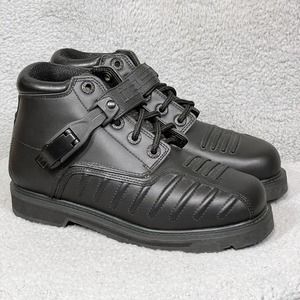 Icon Super Duty Womens Size 9 Motorcycle Boots Black Leather Buckle Strap